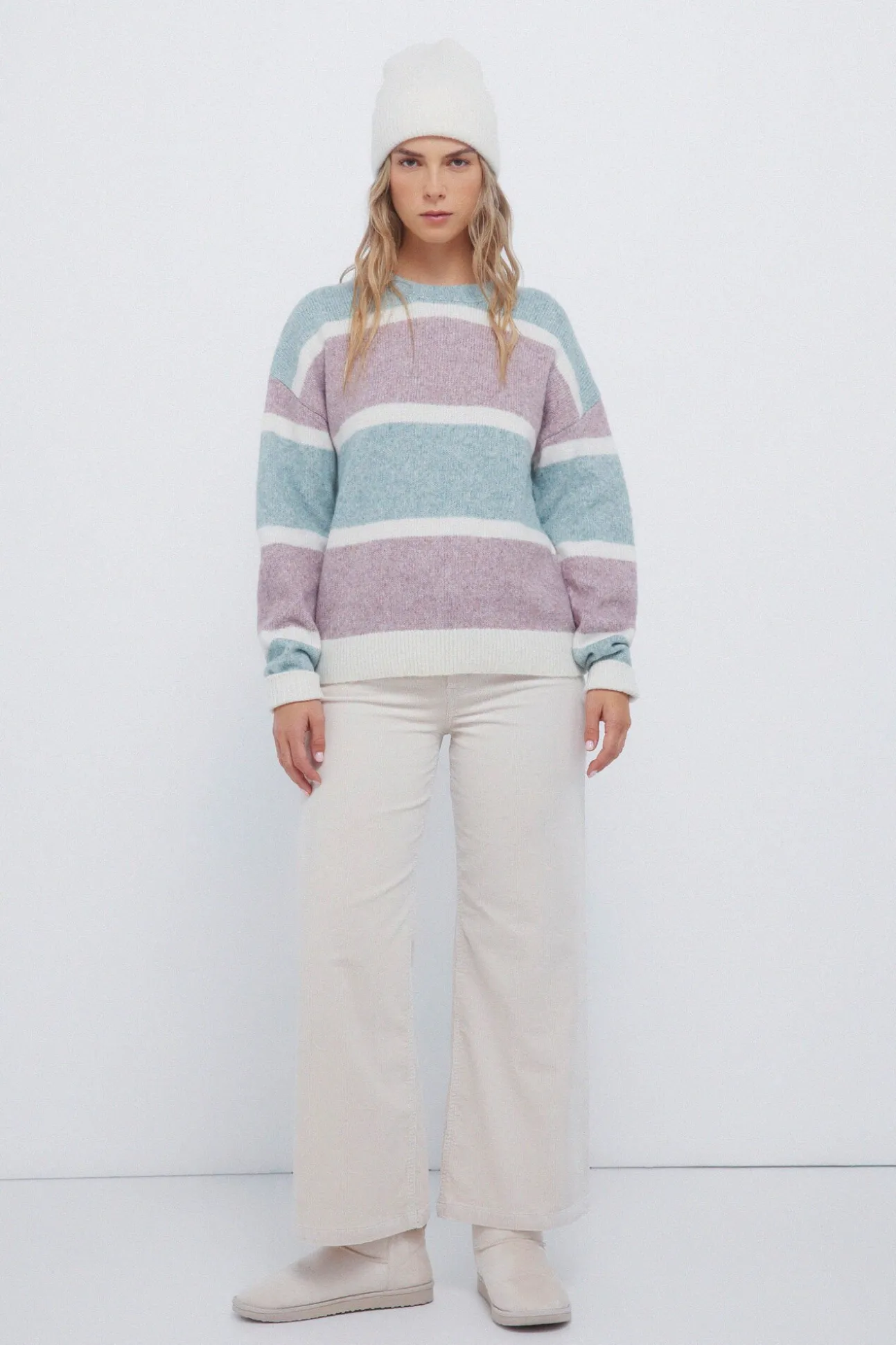 Jersey rayas lila y verde