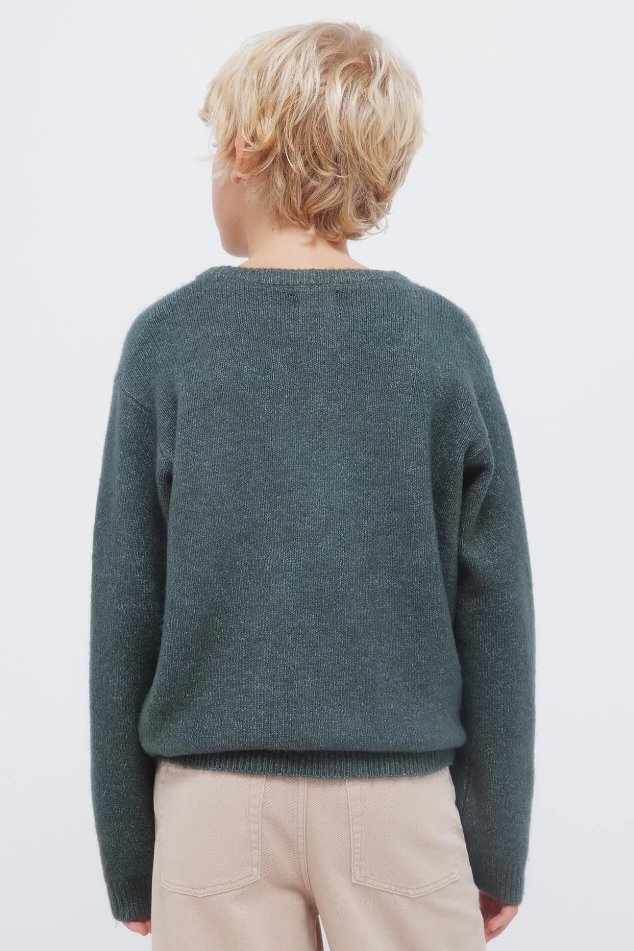 Jersey rombos caqui niño