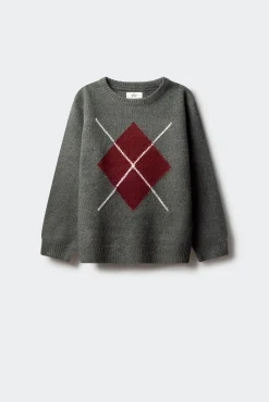 Jersey rombos caqui niño