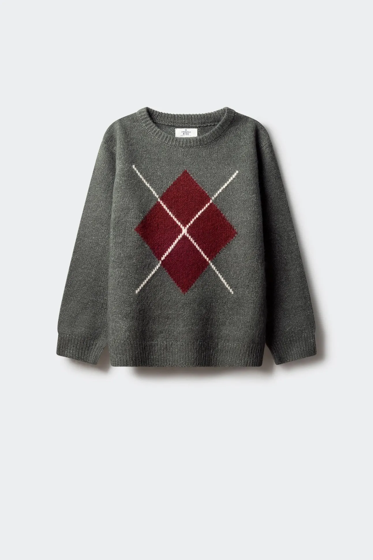 Jersey rombos caqui niño