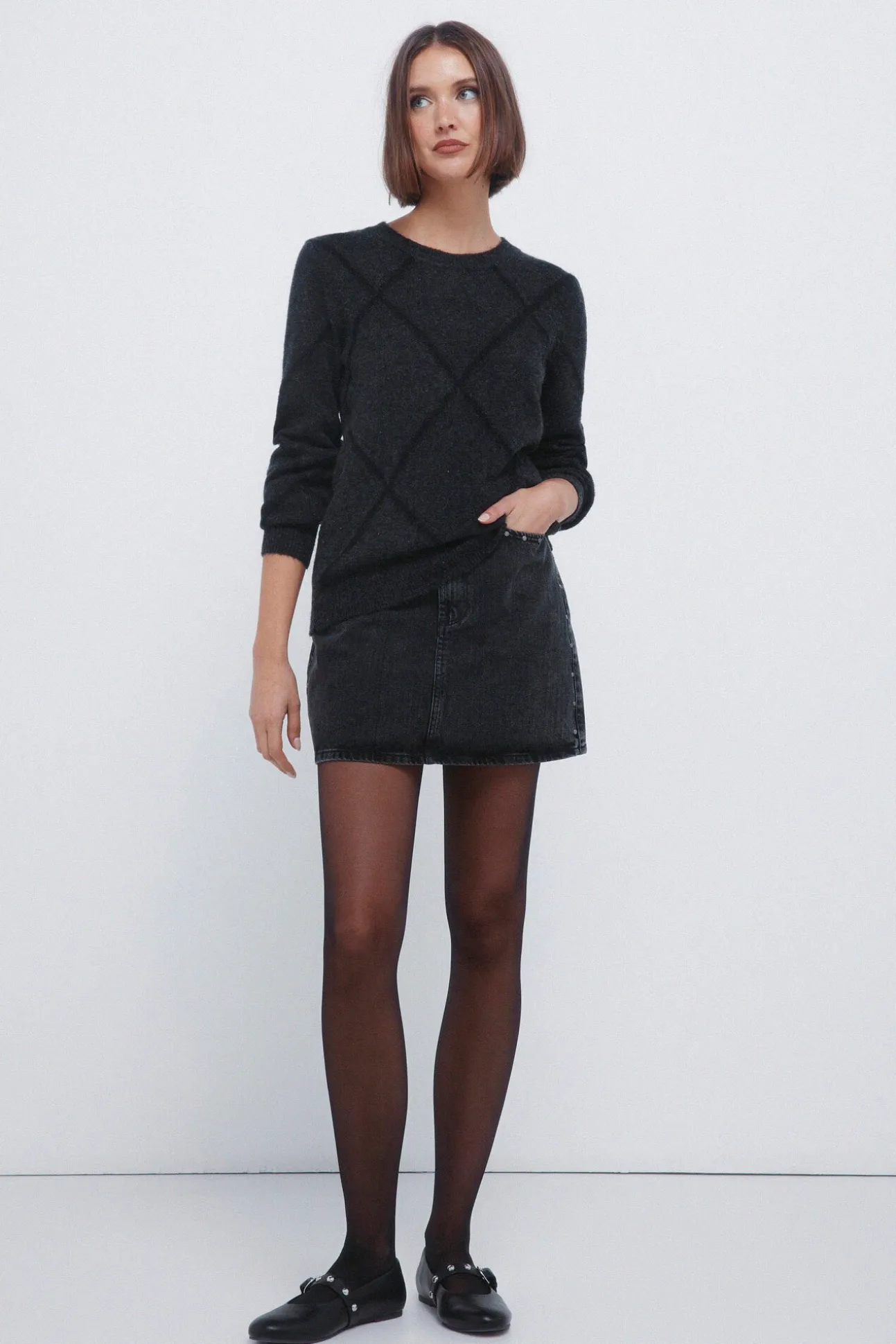 Jersey rombos lentejuelas