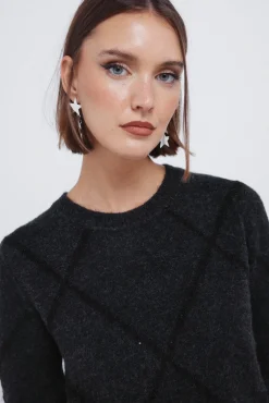 Jersey rombos lentejuelas