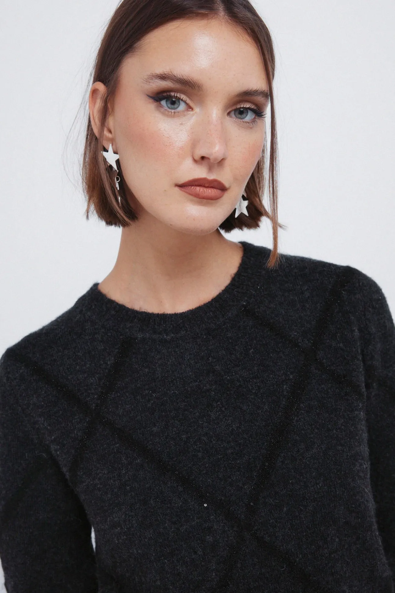 Jersey rombos lentejuelas