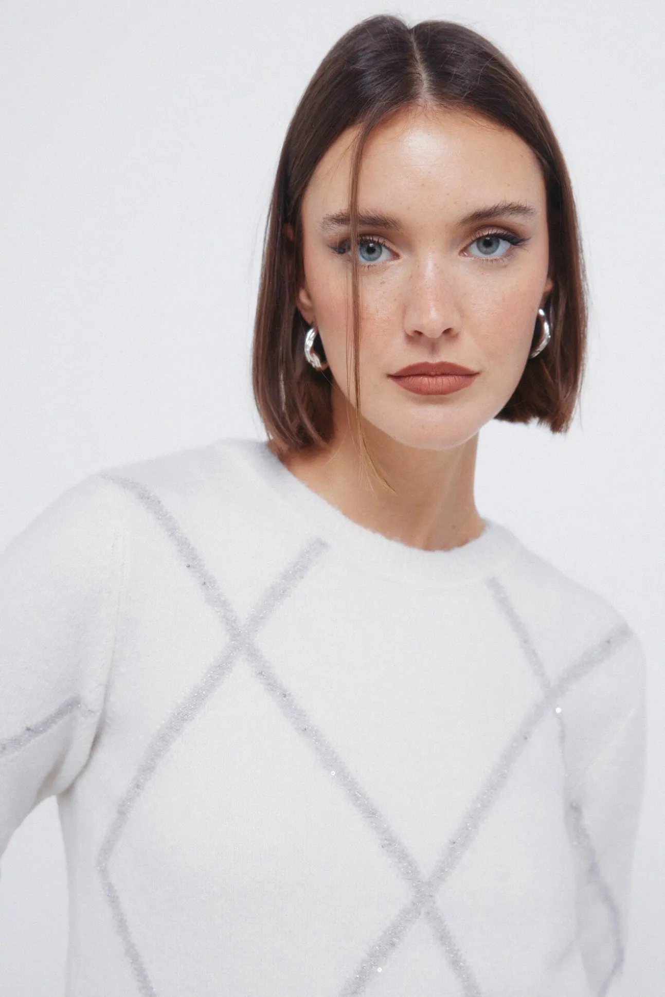 Jersey rombos lentejuelas