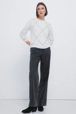 Jersey rombos lentejuelas