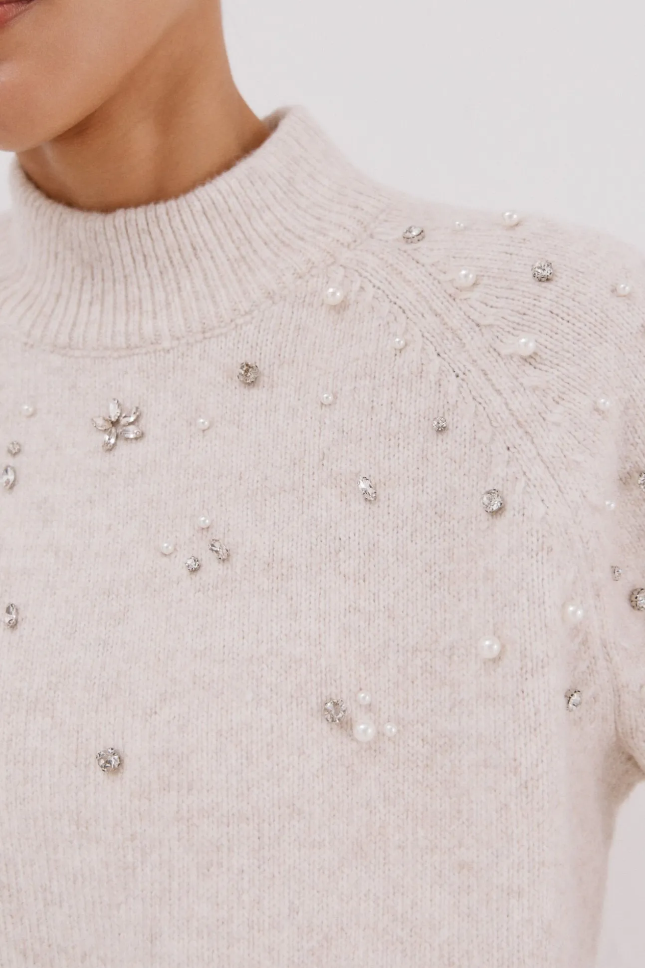 Jersey strass y perlas