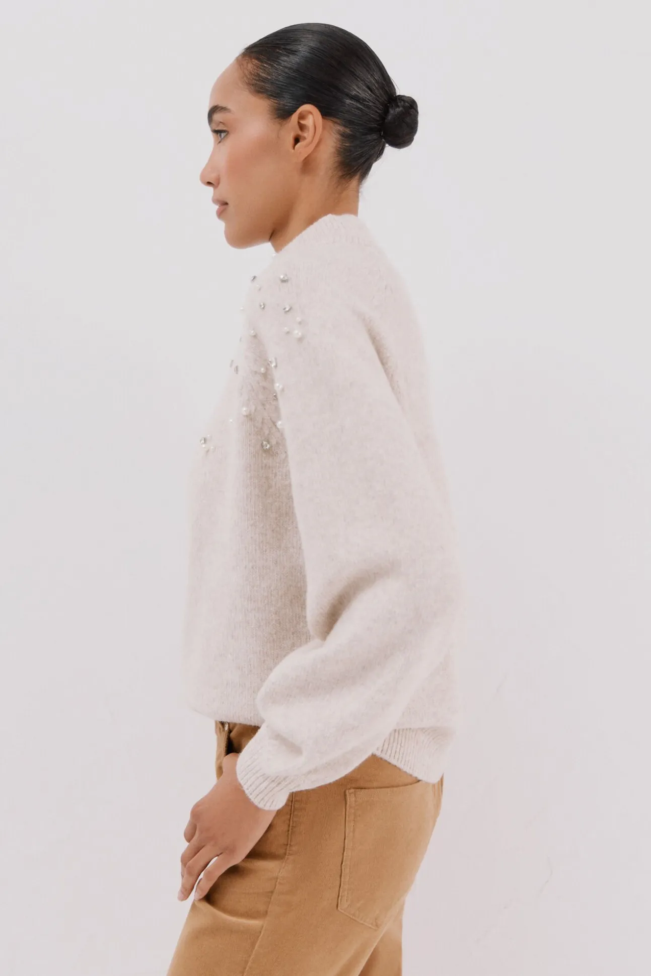 Jersey strass y perlas