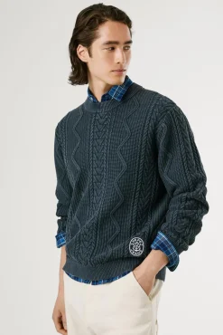 Jersey Trenzado Cuello Redondo