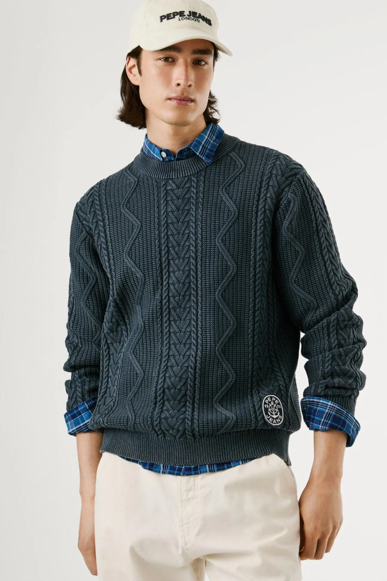 Jersey Trenzado Cuello Redondo