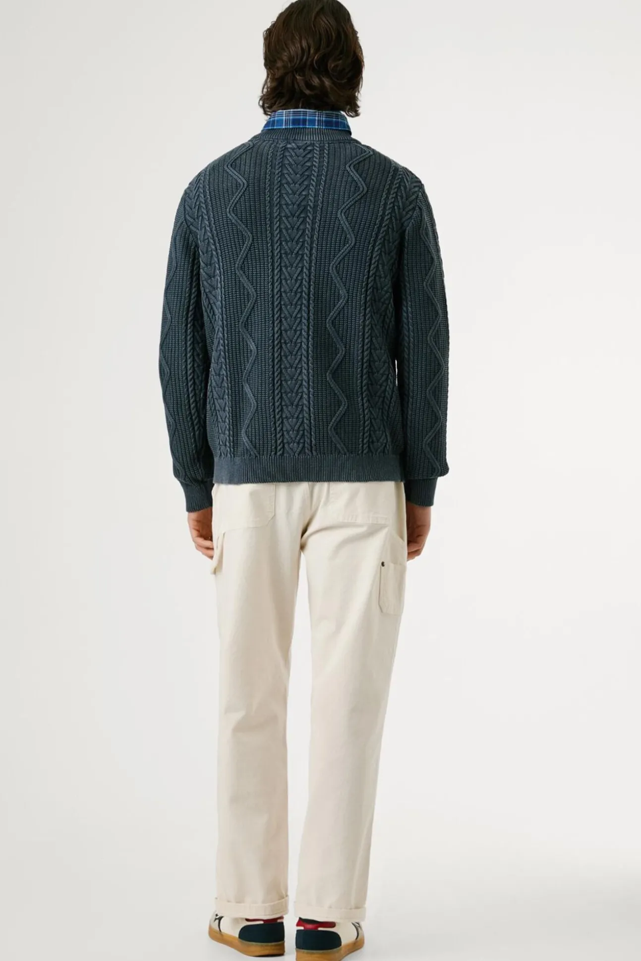 Jersey Trenzado Cuello Redondo