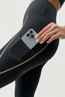 Legging deportivo Gold negro