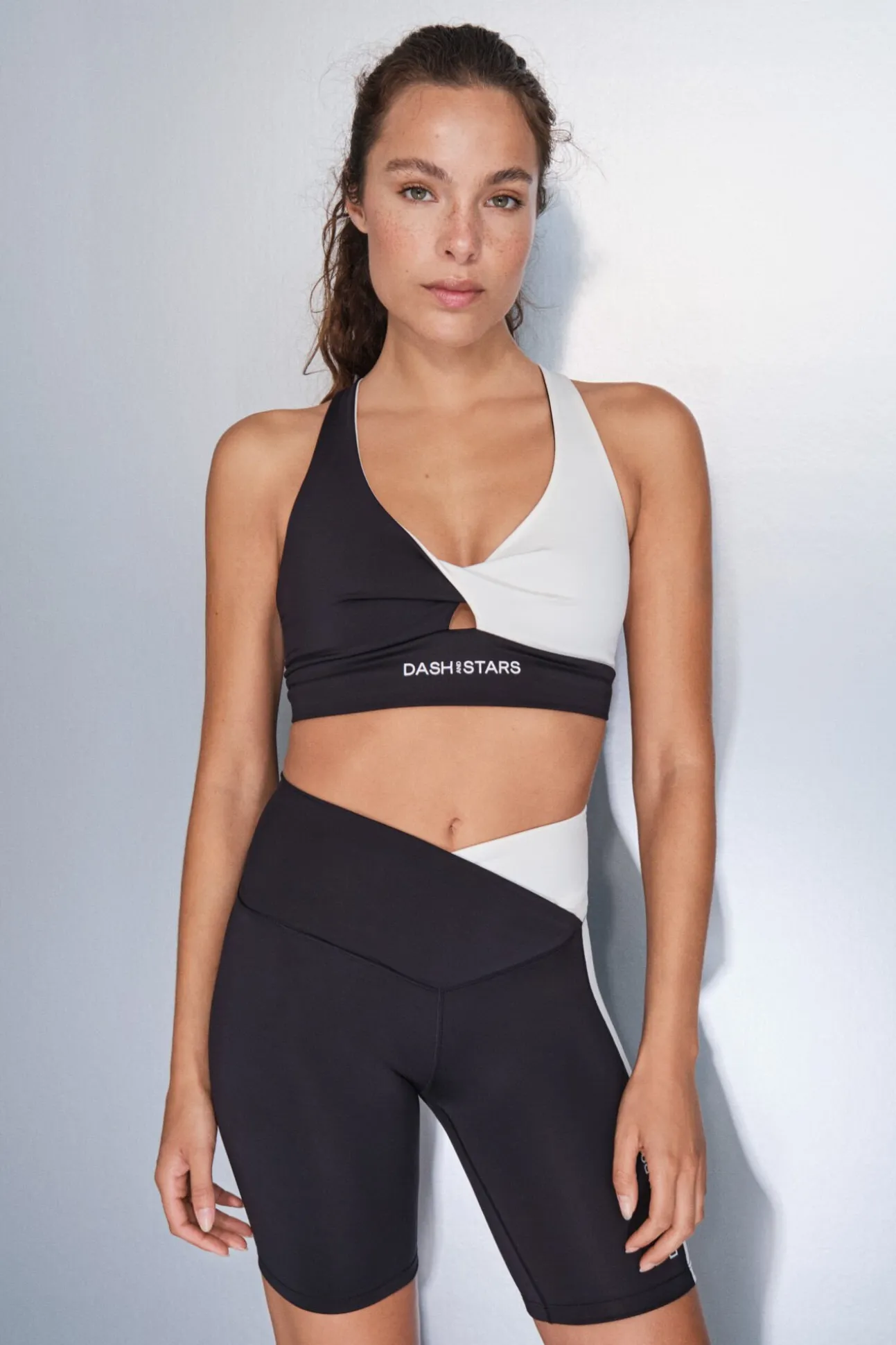 Leggings 4D STRETCH ciclista negro y blanco