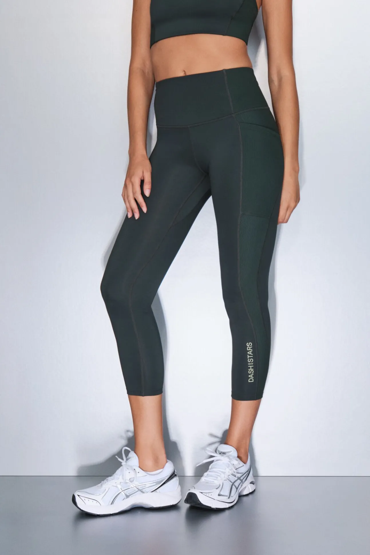 Leggings 4D STRETCH crop verde