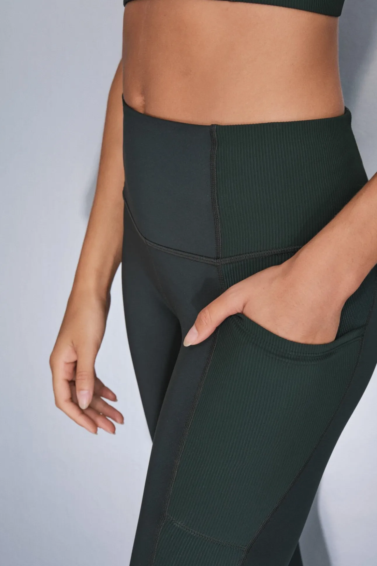 Leggings 4D STRETCH crop verde