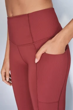 Leggings 4D STRETCH tobillero granate