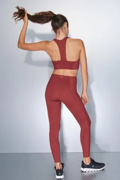 Leggings 4D STRETCH tobillero granate