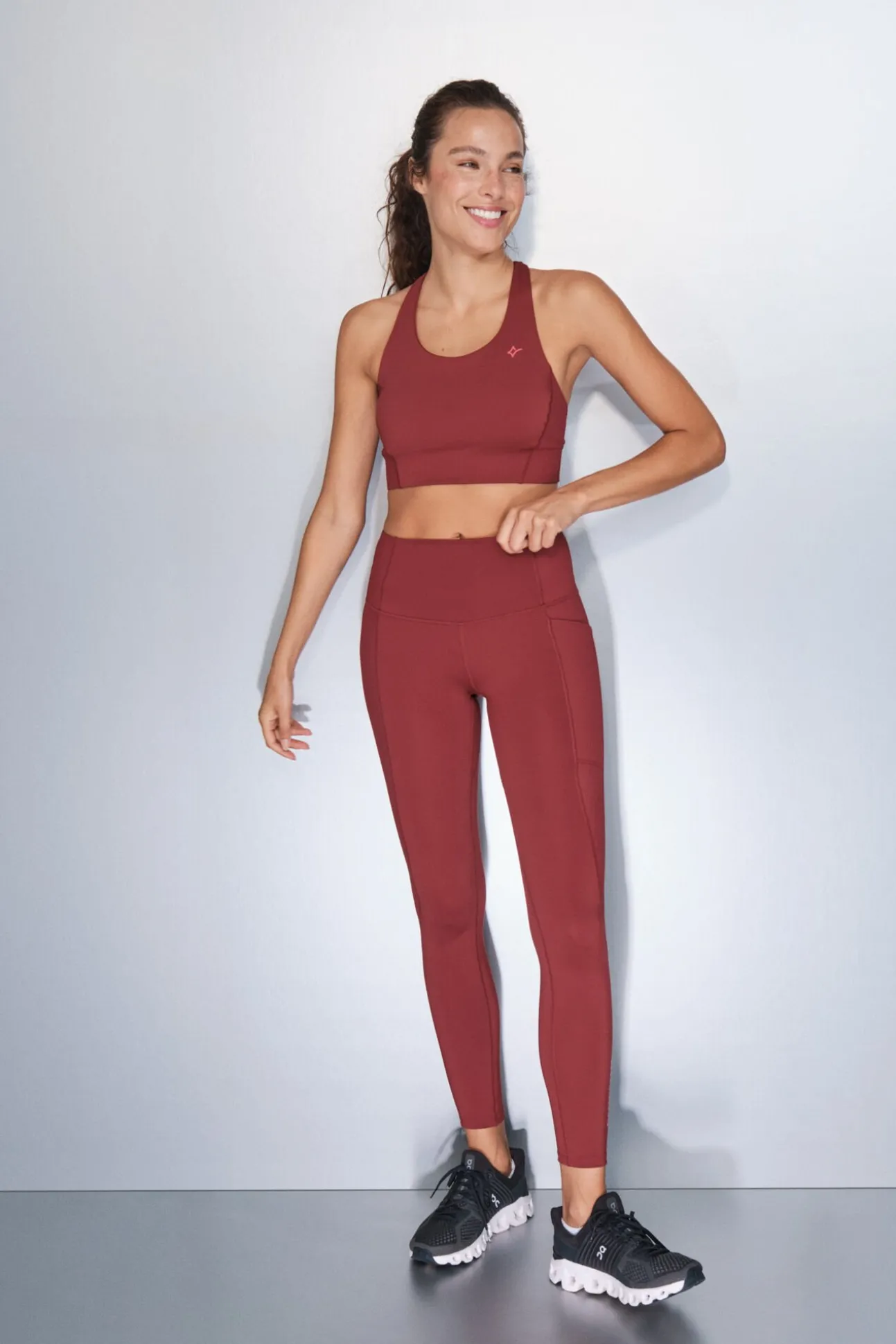 Leggings 4D STRETCH tobillero granate