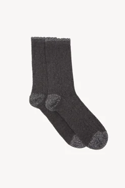 Leila. Calcetines calados lurex