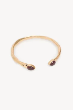 Leslie. Brazalete piedra bañado en oro