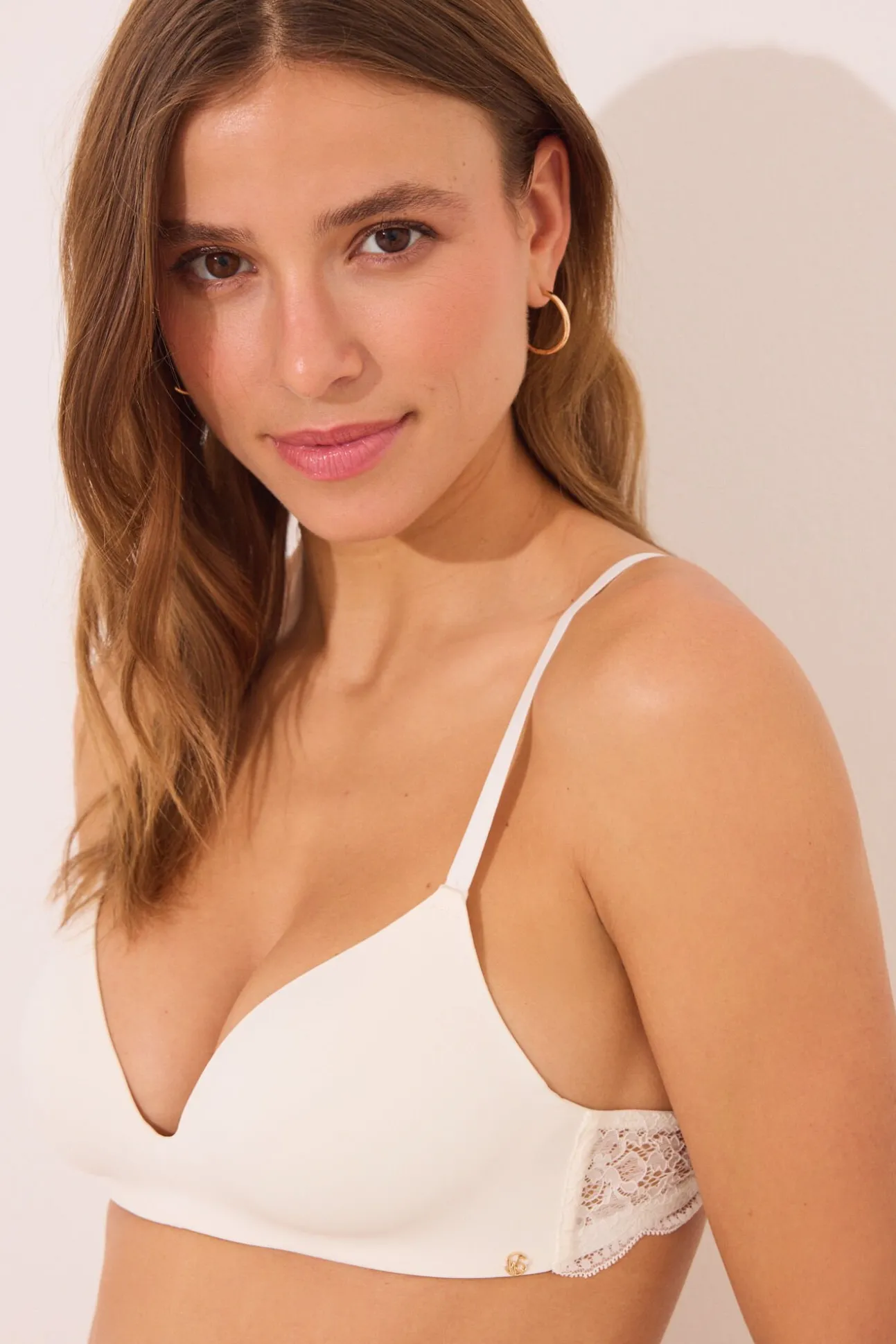 LOVELY Sujetador triangular relleno blanco