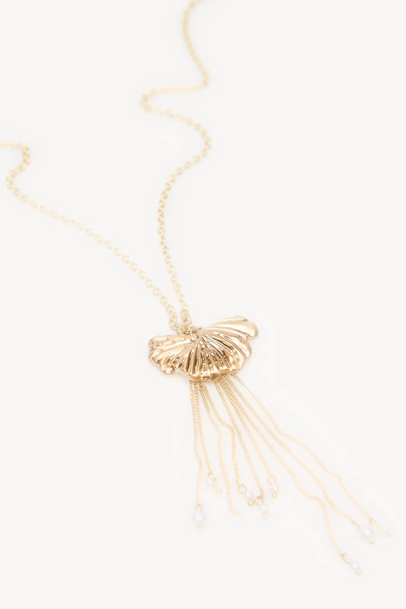 Luz. Collar largo hoja