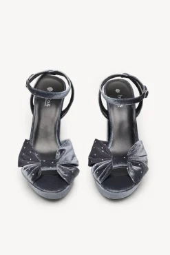 Maia. Sandalia tacón terciopelo