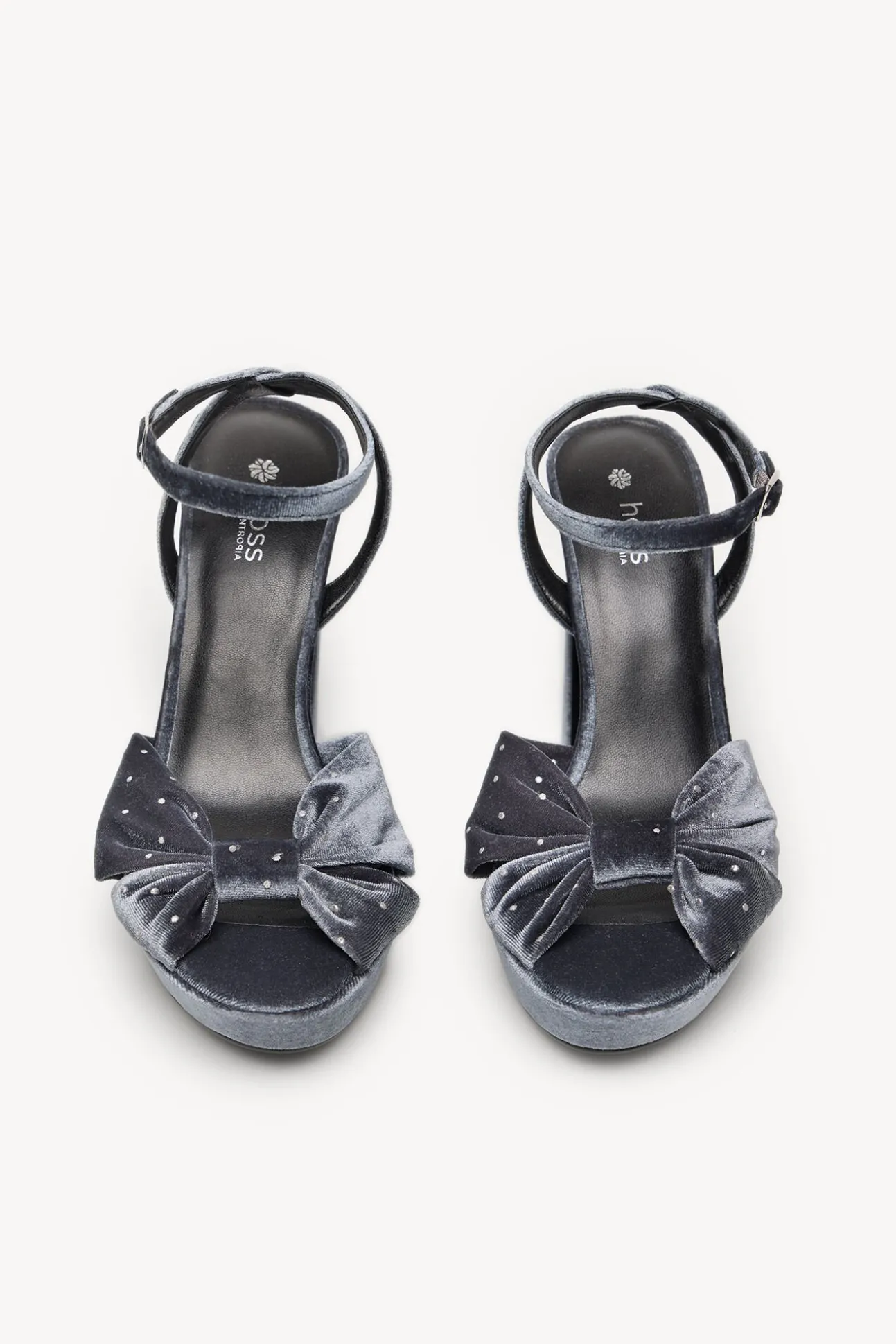 Maia. Sandalia tacón terciopelo