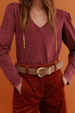 Maialen. Camiseta efecto lavado