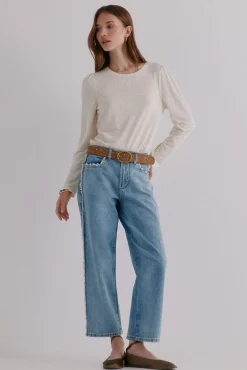 Margot. Camiseta con manga abullonada