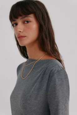 Mercedes. Top drapeado