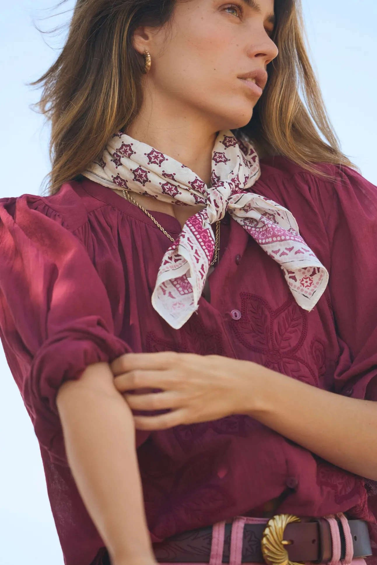 Miranda. Fular bandana estampada