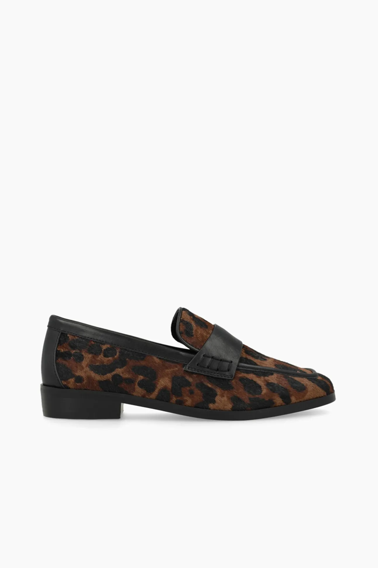 Mocasines en piel efecto animal print