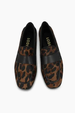Mocasines en piel efecto animal print