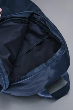 Mochila deporte azul gomas rosa