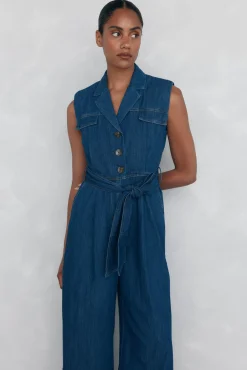 Mono pata recta detalle bolsillos