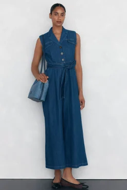 Mono pata recta detalle bolsillos