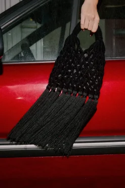 Naroa. Bolso de crochet de terciopelo