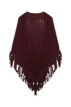 Nieves. Chal calado de flecos