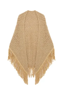 Nieves. Chal calado de flecos