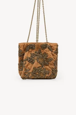 Nina. Bolso de terciopelo y abalorios
