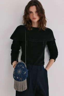 Norma. Bolso terciopelo abalorios