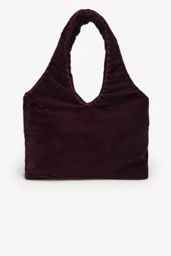 Nuria. Bolso hobo terciopelo bordado