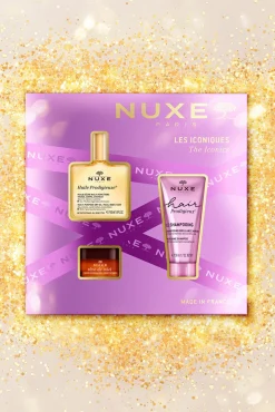 NUXE COFRE REGALO BEST SELLERS - HUILE PRODIGIEUSE + CHAMPÚ +REVE THE MIEL LABIOS