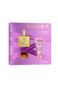 NUXE COFRE REGALO BEST SELLERS - HUILE PRODIGIEUSE + CHAMPÚ +REVE THE MIEL LABIOS