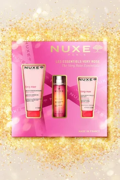 NUXE COFRE REGALO VERY ROSE GEL LIMPIADOR + CREMA MANOS + AGUA PERFUMADA