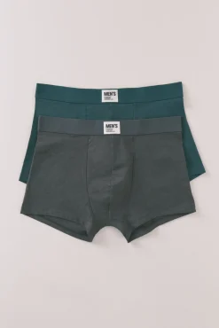 Pack 2 boxers lisos verde
