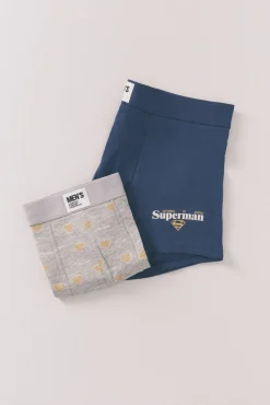 Pack 2 boxers Superman gris