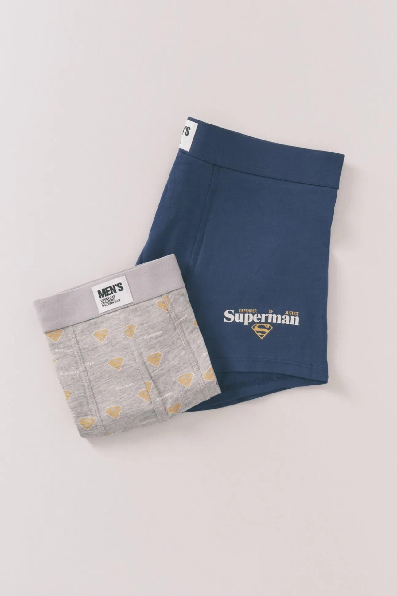 Pack 2 boxers Superman gris