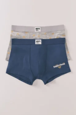 Pack 2 boxers Superman gris