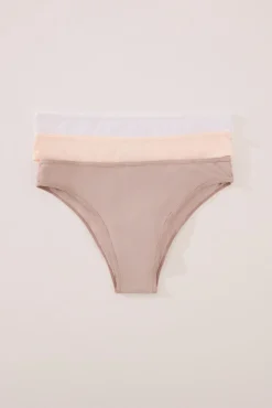 Pack 3 bragas brasileñas microfibra